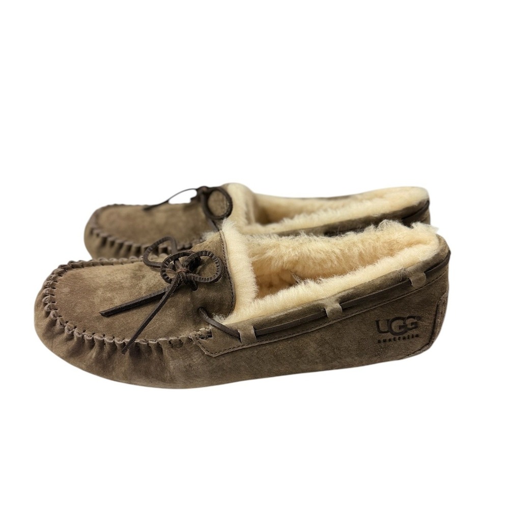 UGG Australia Dakota 5612 Women 11 Suede Moccasin Slipper Dolphin Grey DLF NEW - Picture 4 of 12